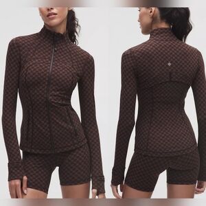 NWT Lululemon Define Jacket Square Heart Jacquard Java Sequoia Size 6 Small